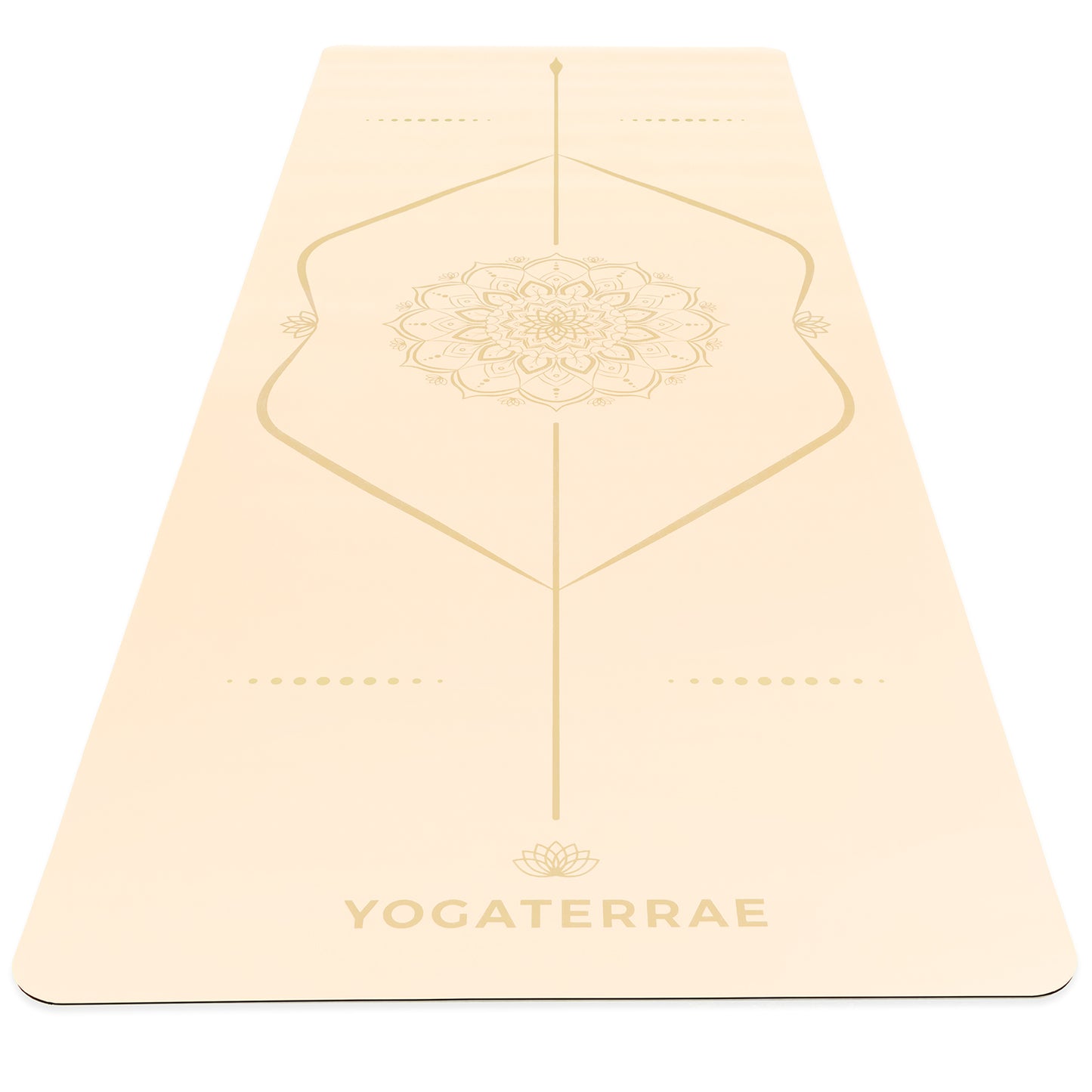 TAPIS DE YOGA MANDALA BLANC PERLE EN PU-CAOUTCHOUC NATUREL AVEC SAC