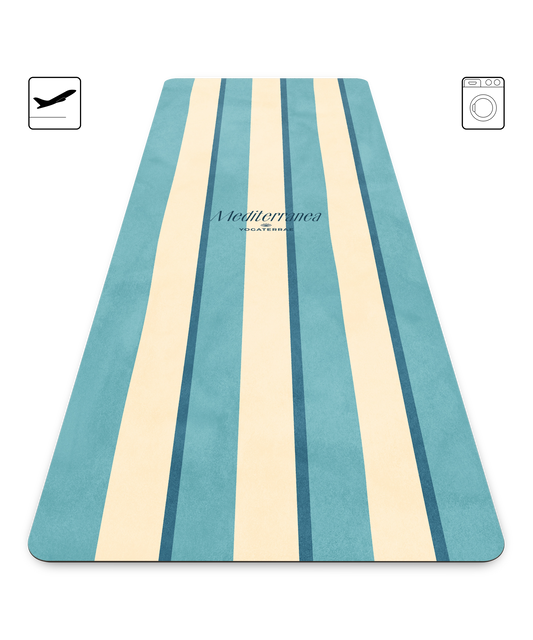TAPIS DE YOGA VOYAGE 1 MM ANTIDÉRAPANT MICROFIBRE CAPRI – MEDITERRANEA