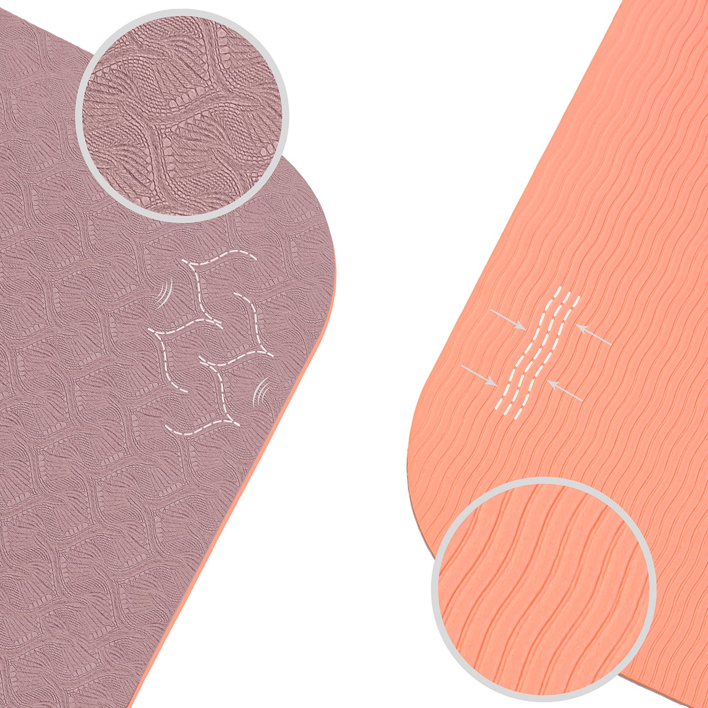 TAPIS DE YOGA STUDIO BEIGE CORAIL
