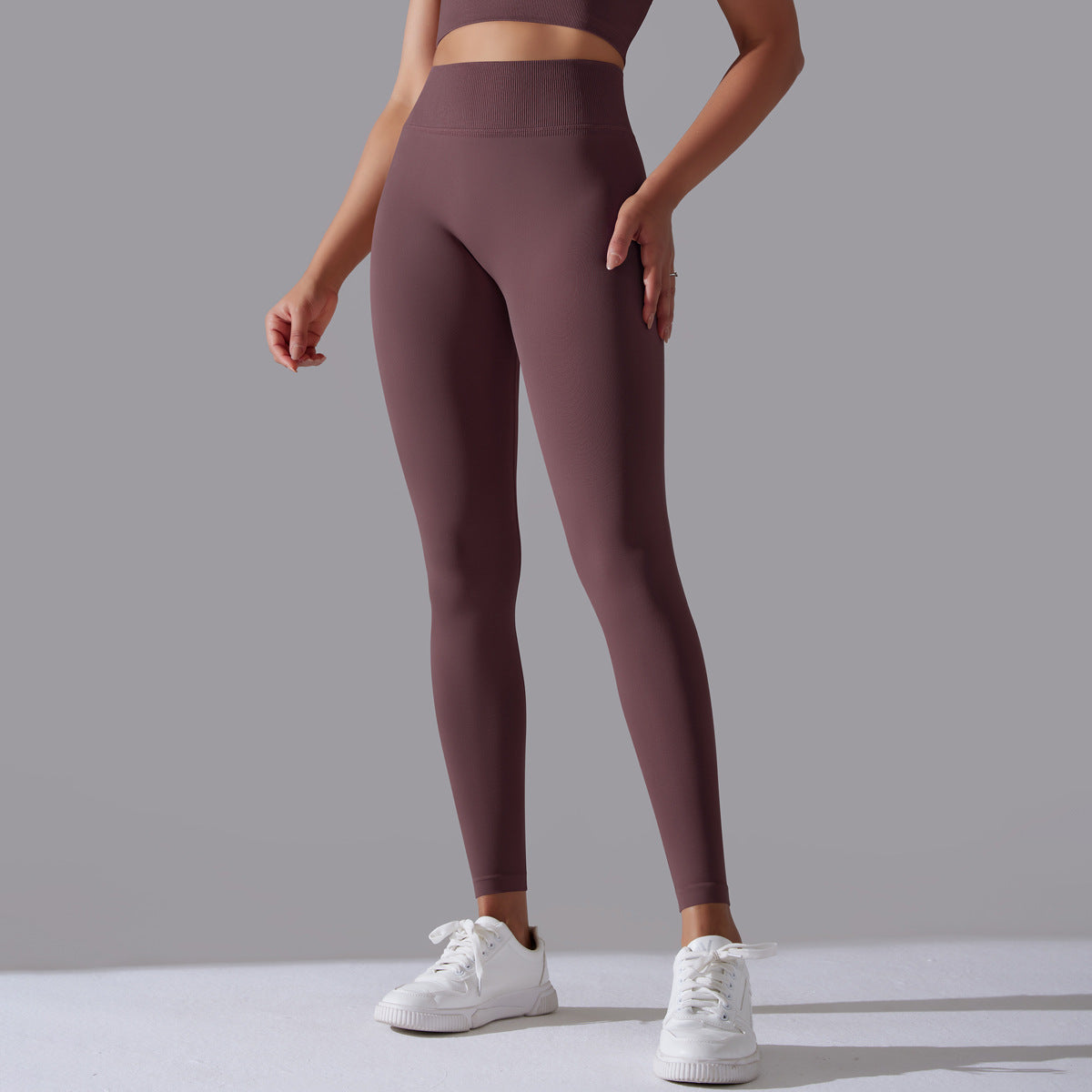 LEGGING FEMME PRUNE MAINTIEN ET CONFORT POUR YOGA-FITNESS-PILATES