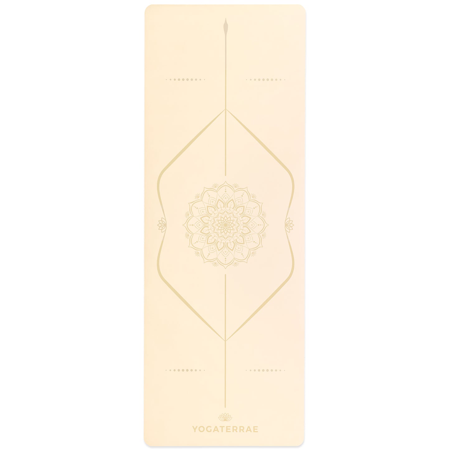 TAPIS DE YOGA MANDALA BLANC PERLE EN PU-CAOUTCHOUC NATUREL AVEC SAC