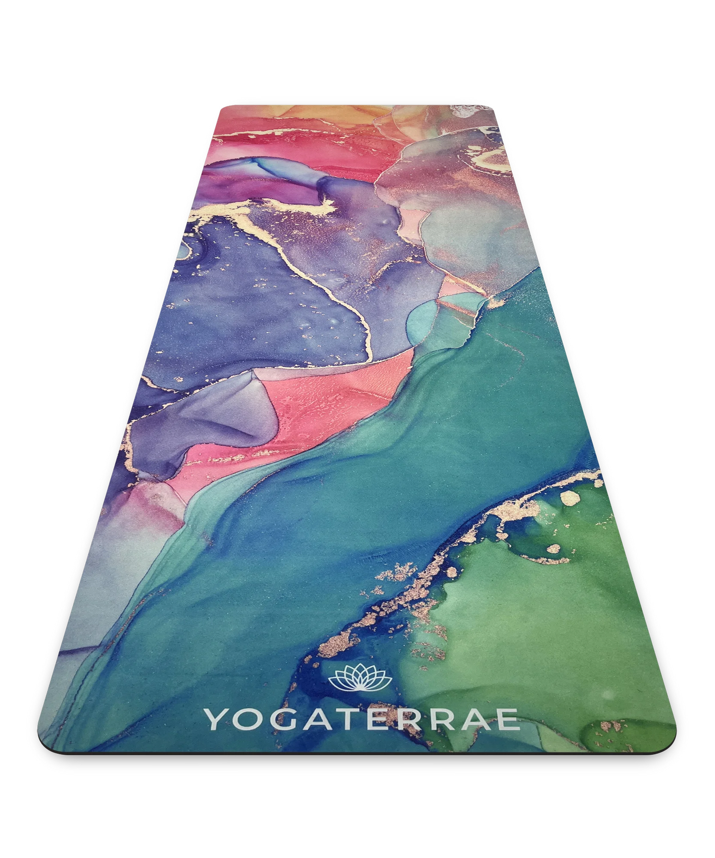YOGAMATTE AUS MIKROFASER-VELOURS UND NATURKAUTSCHUK DHYANA KOMFORT MIT TASCHE