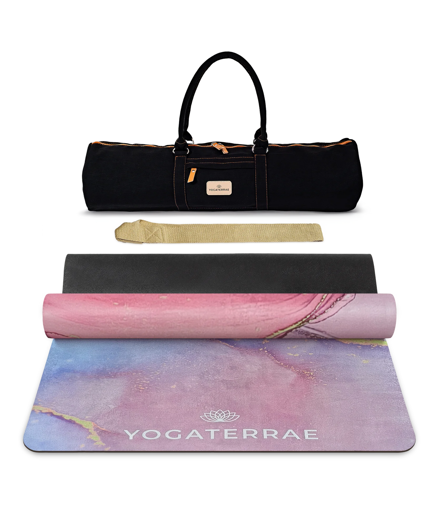YOGAMATTE AUS MIKROFASER-VELOURS UND NATURKAUTSCHUK RATNA COMFORT MIT TASCHE