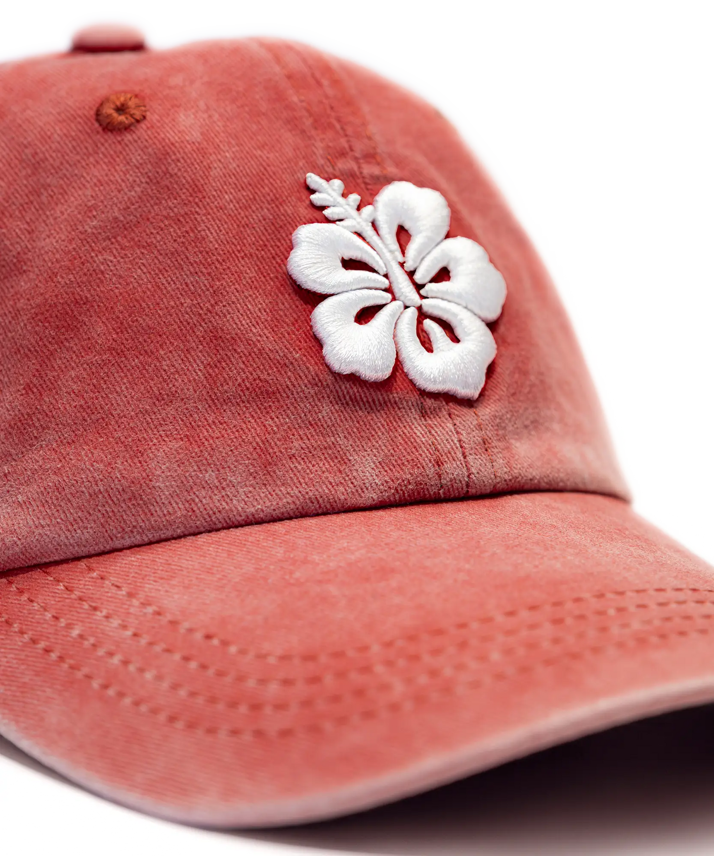 CASQUETTE BRODÉE 3D HIBISCUS ROUGE