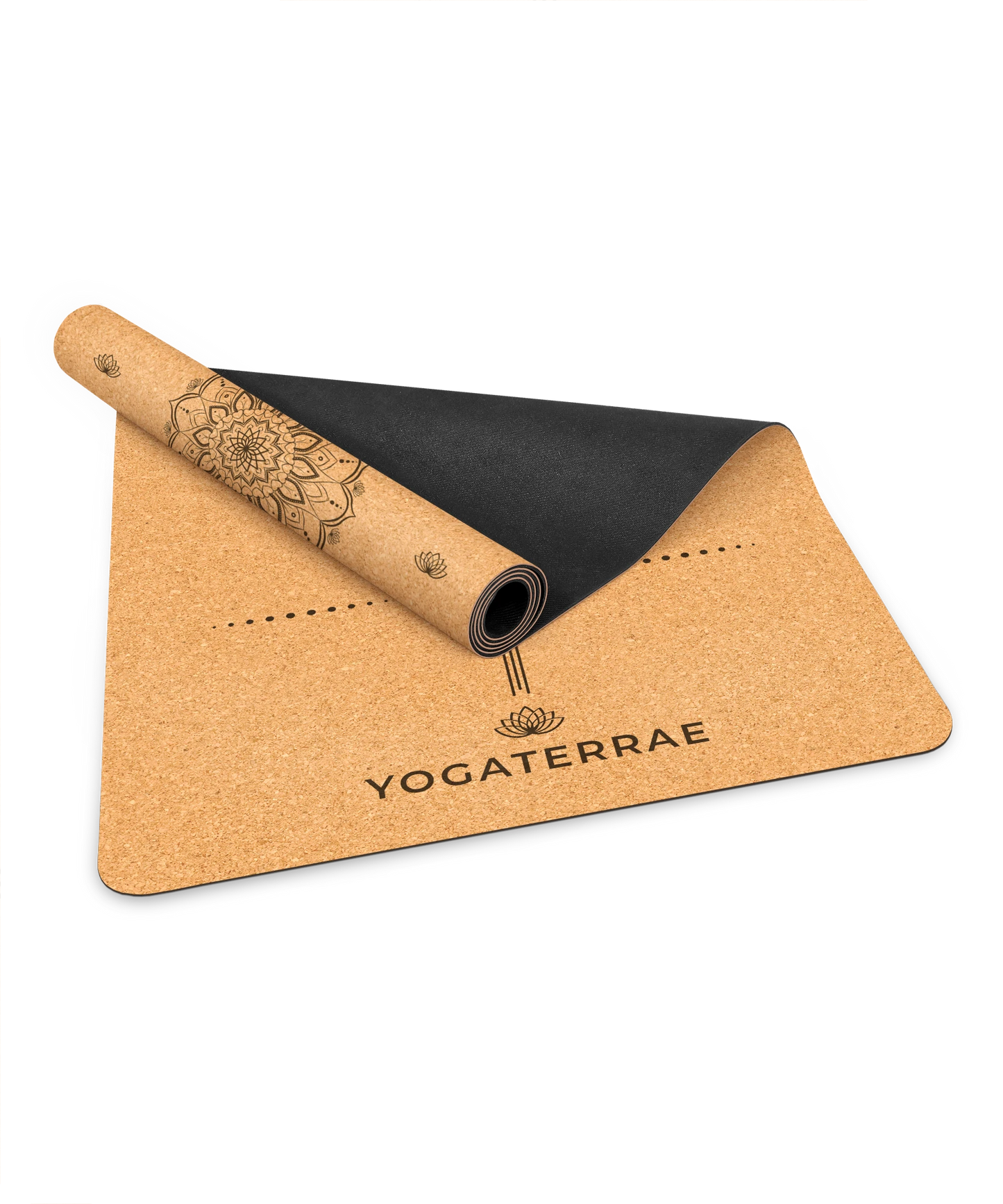 TAPIS DE YOGA LIÈGE & CAOUTCHOUC NATUREL ANTIDÉRAPANT MANDALA