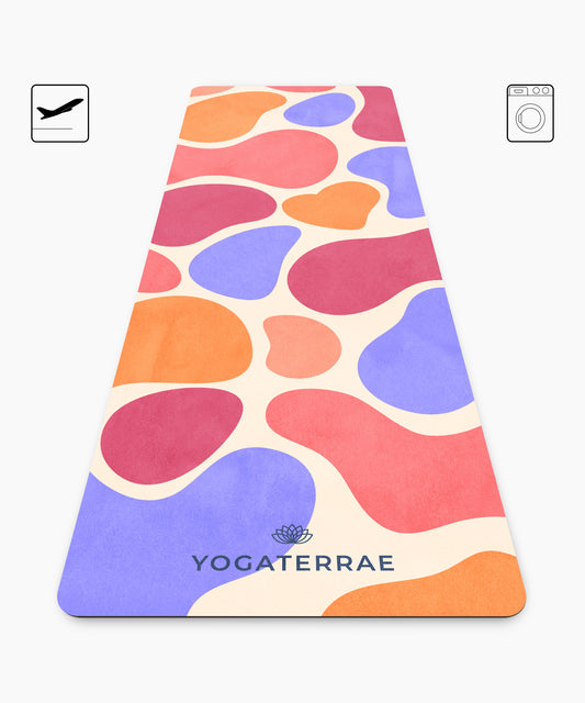 TAPIS DE YOGA VOYAGE 1 MM ANTIDÉRAPANT MICROFIBRE MIAMI – NOMADE