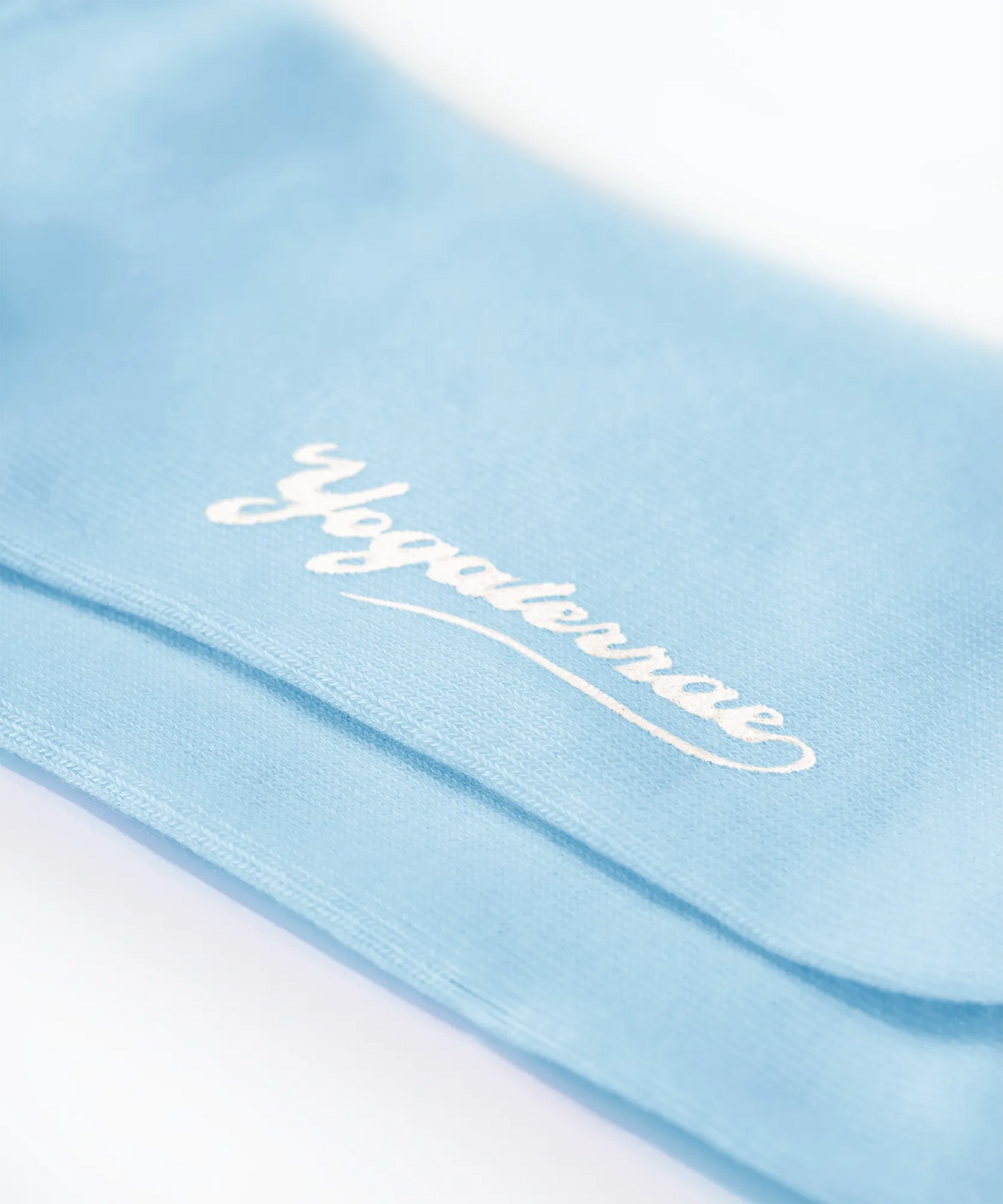 CHAUSSETTES FEMME BORDS ONDULÉS, BLEU CIEL