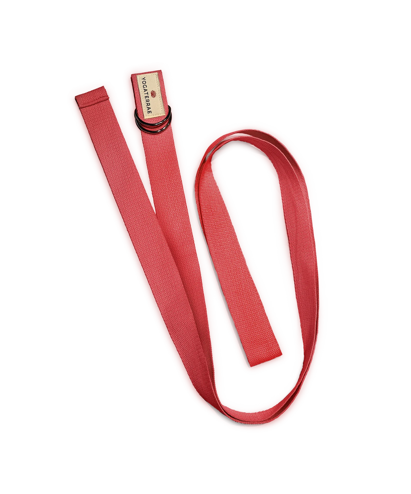 SANGLE DE YOGA ROUGE FRAMBOISE AVEC BOUCLES – 230 cm