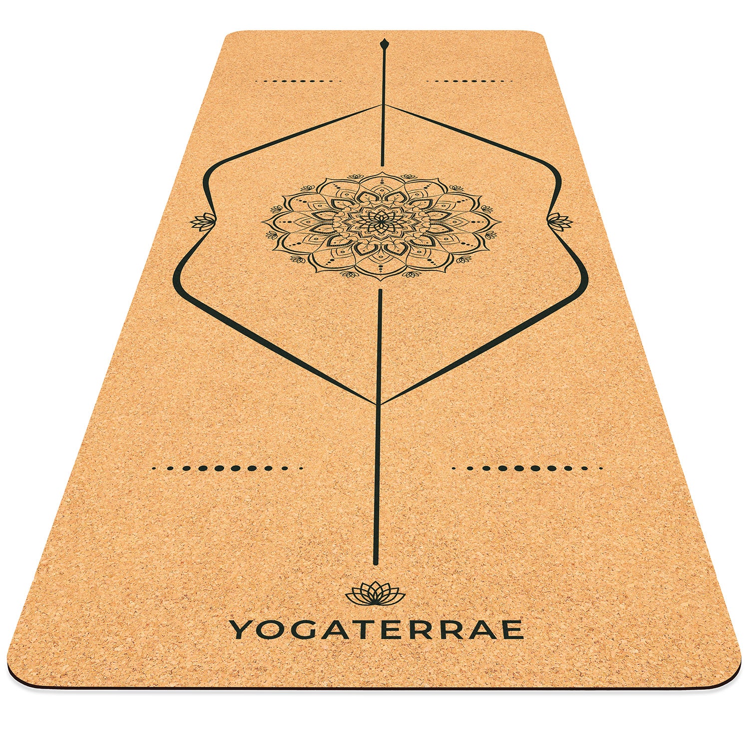 Tapis de yoga en liège Mandala Boho 4mm - karma passion pour le yoga