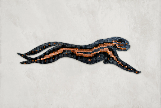 OEUVRE MOSAÏQUE STUDIO MOTION BLACK CHEETAH