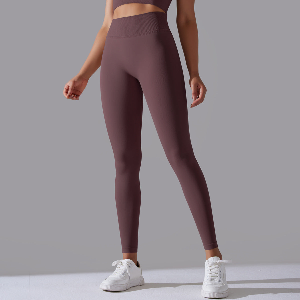 LEGGING FEMME PRUNE MAINTIEN ET CONFORT POUR YOGA-FITNESS-PILATES