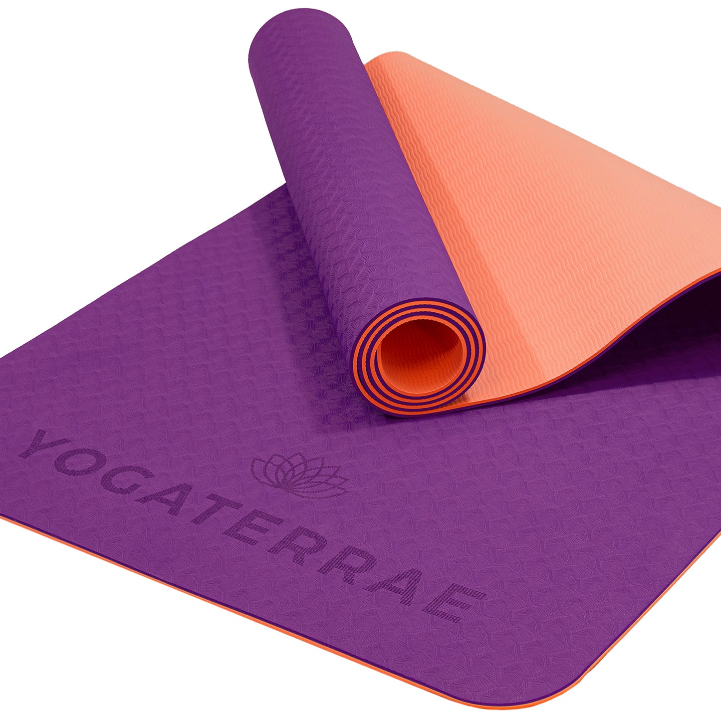 YOGAMATTE TPE RUTSCHFEST VIOLETT KORALLE