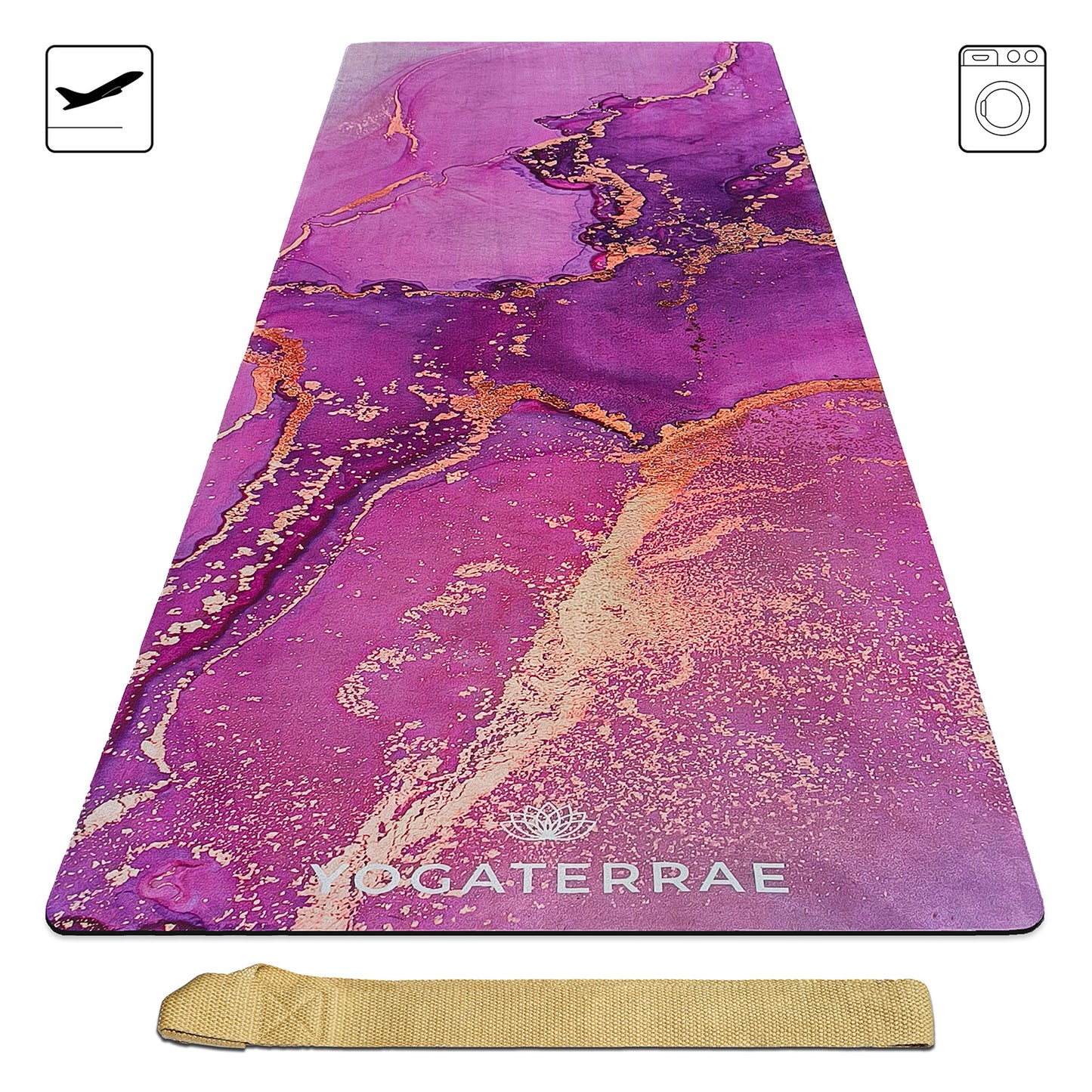 SUEDE AND NATURAL RUBBER LAVANYA "VOYAGE" YOGA MAT (RENEWED OFFER)