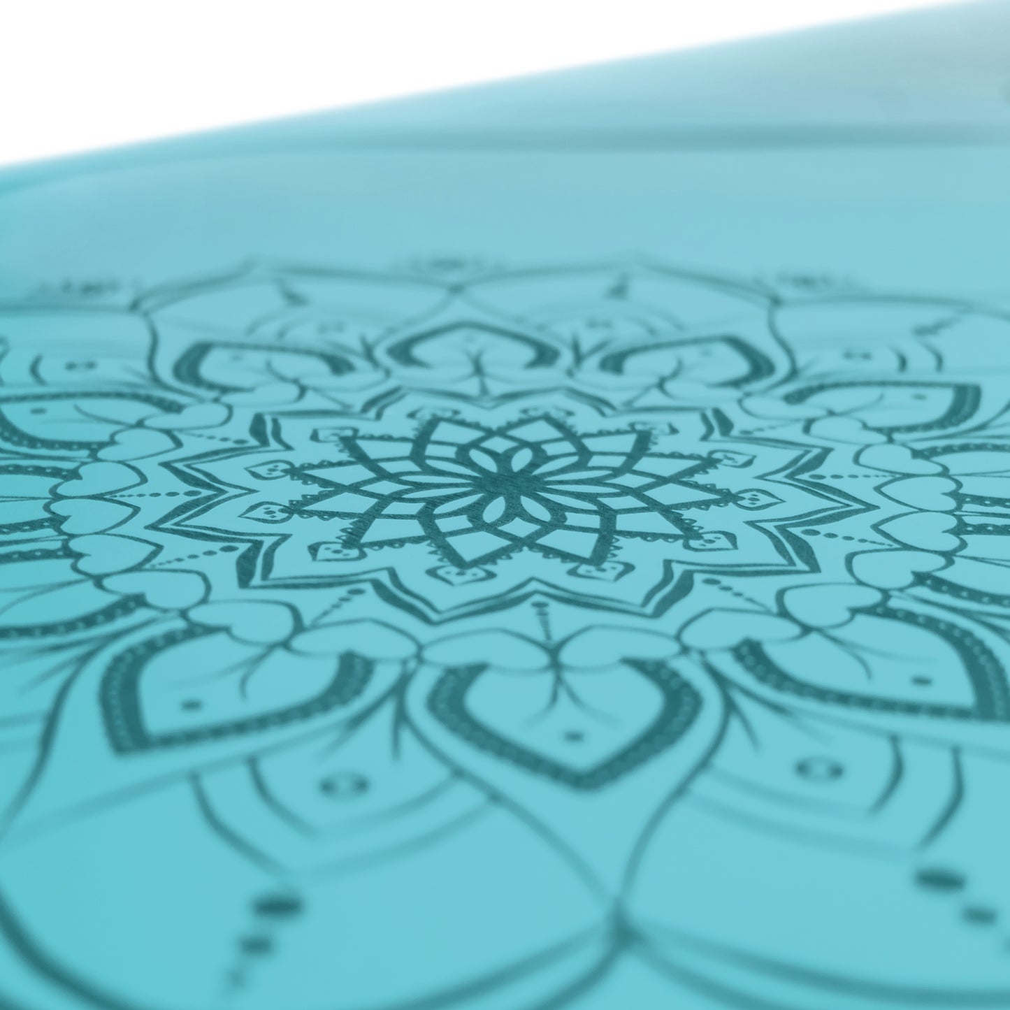 LIGHT BLUE MANDALA YOGA MAT IN NATURAL PU-RUBBER WITH BAG