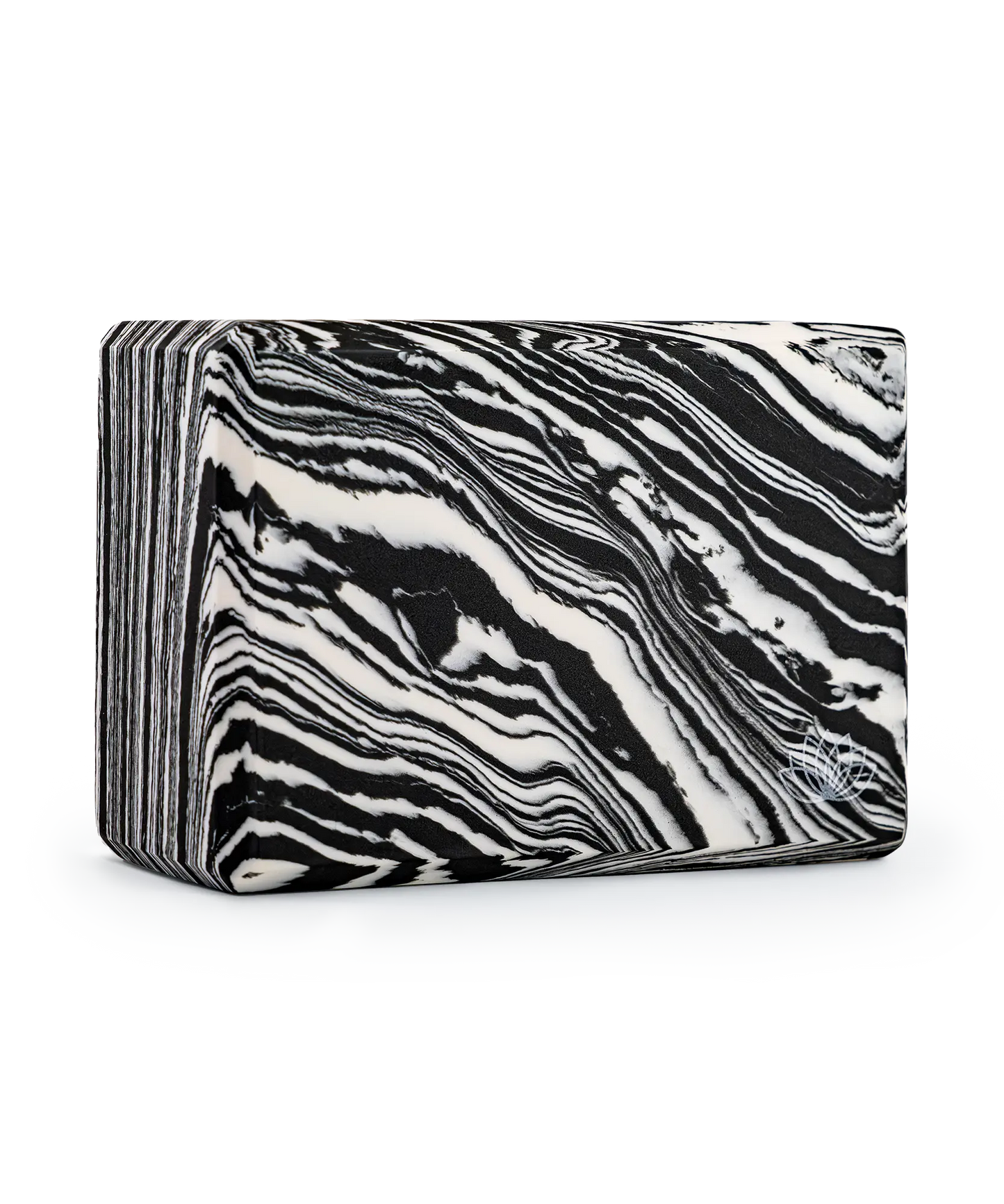 NON-SLIP YOGA BRICK - ZEBRA BLACK EVA