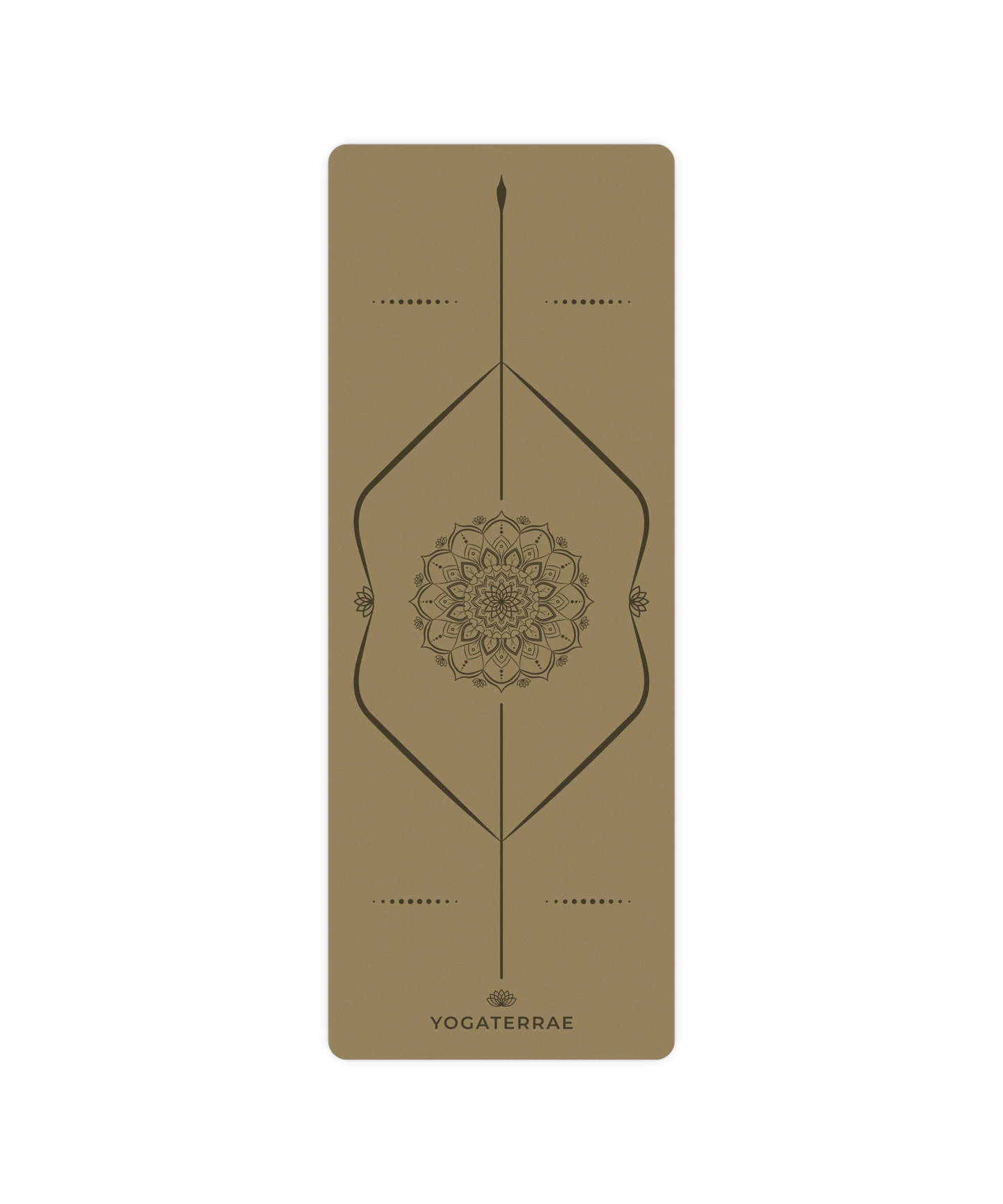 MANDALA YOGA MAT BRONZE OLIVE IN NATURAL PU-RUBBER WITH BAG