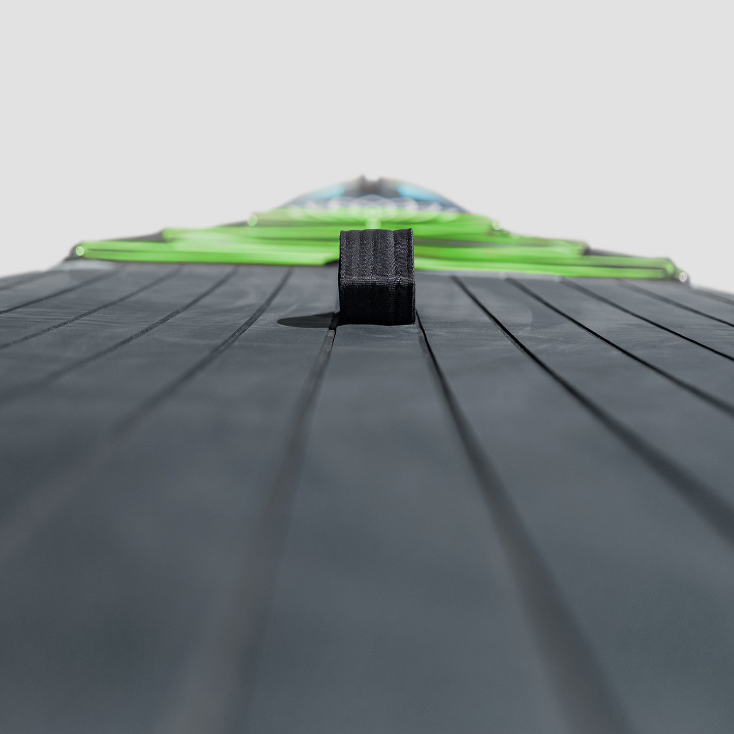 "Wide deck mat, Yogaterrae SUP Pad with soft non-slip texture, integrated handle, secure grip"