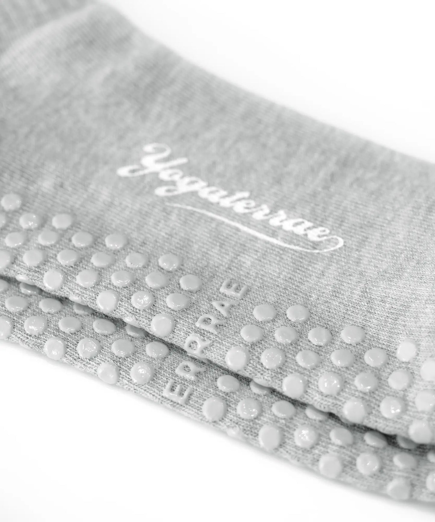 Calcetines antideslizantes para mujer con rayas en contraste, gris jaspeado
