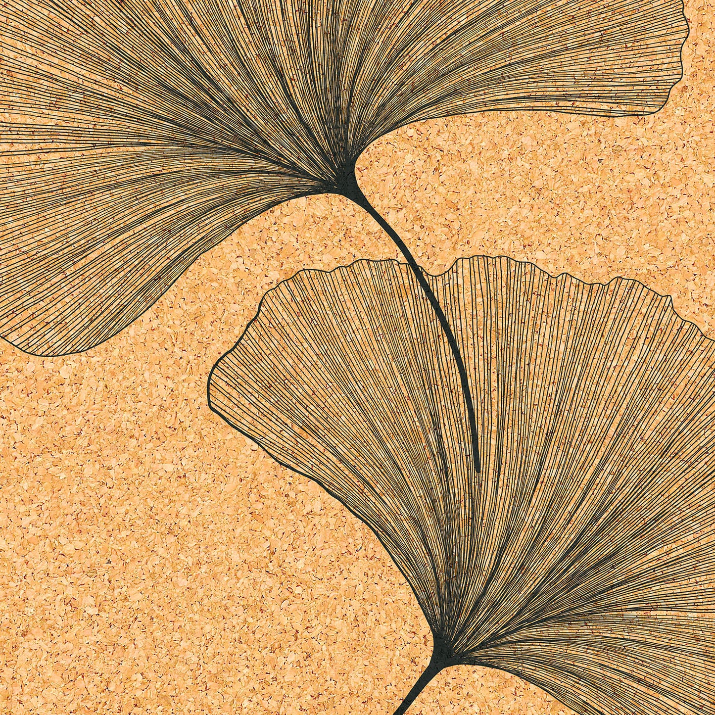 Esterilla de yoga ecológica antideslizante de corcho natural y caucho Ginkgos Yin Yang YOGATERRAE Marca francesa