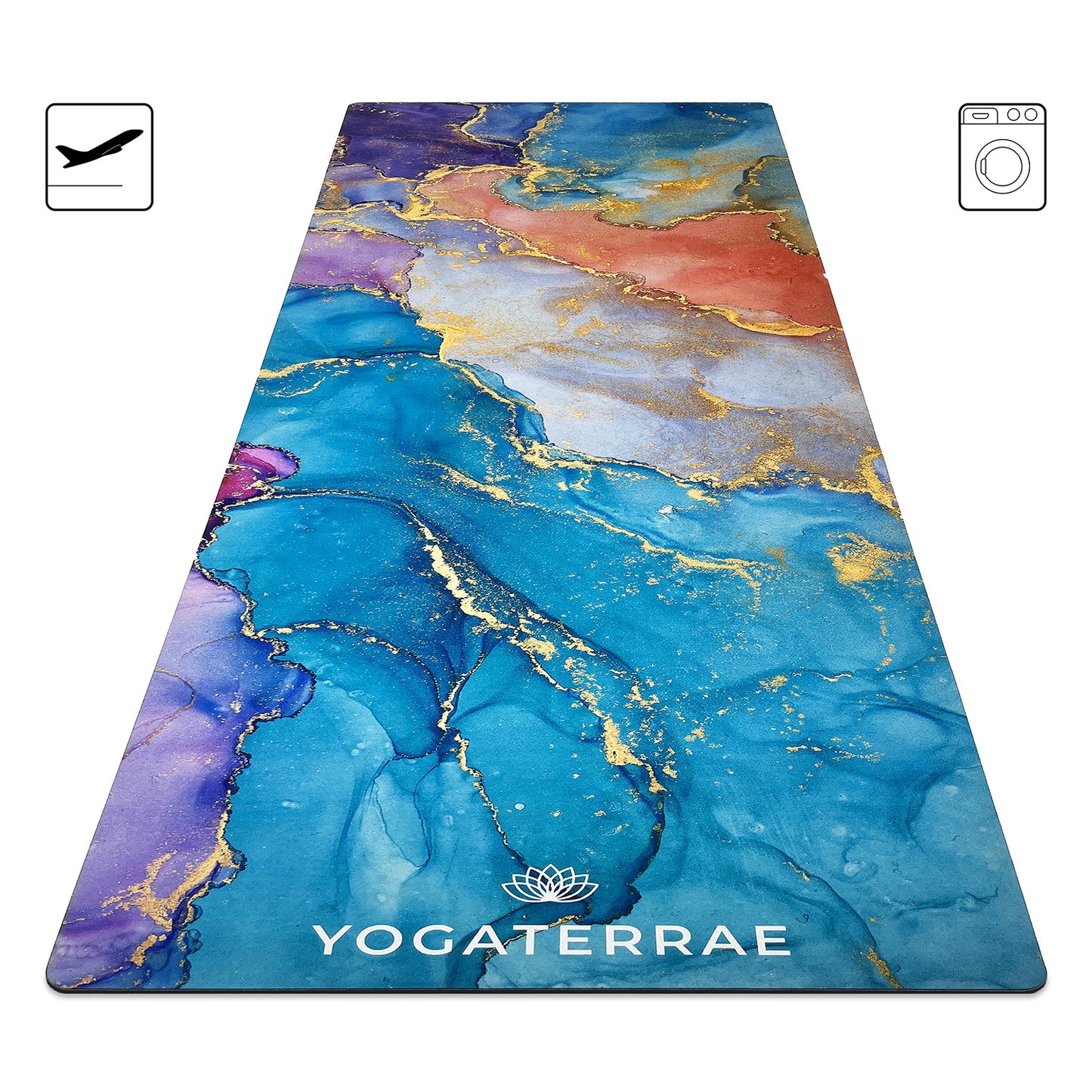 TAPPETINO DA YOGA IN MICROFIBRA SCAMOSCIATA E GOMMA NATURALE ANANDA DA VIAGGIO CON BORSA