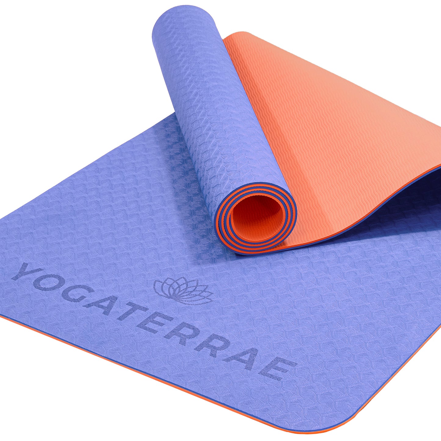 TAPPETINO YOGA TPE ANTISCIVOLO LAVANDA CORALLO