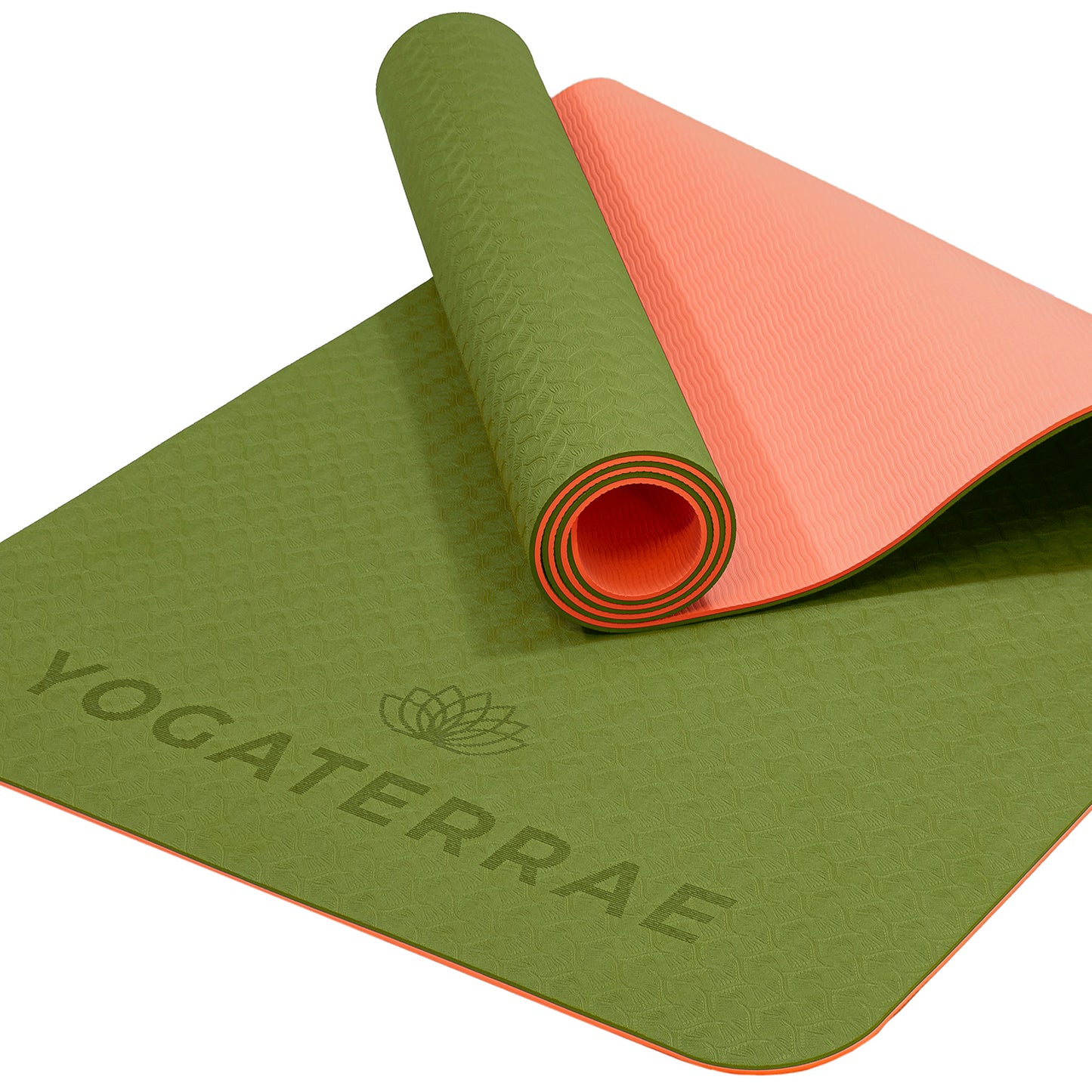 TAPPETINO YOGA TPE ANTISCIVOLO CACHI VERDE CORALLO