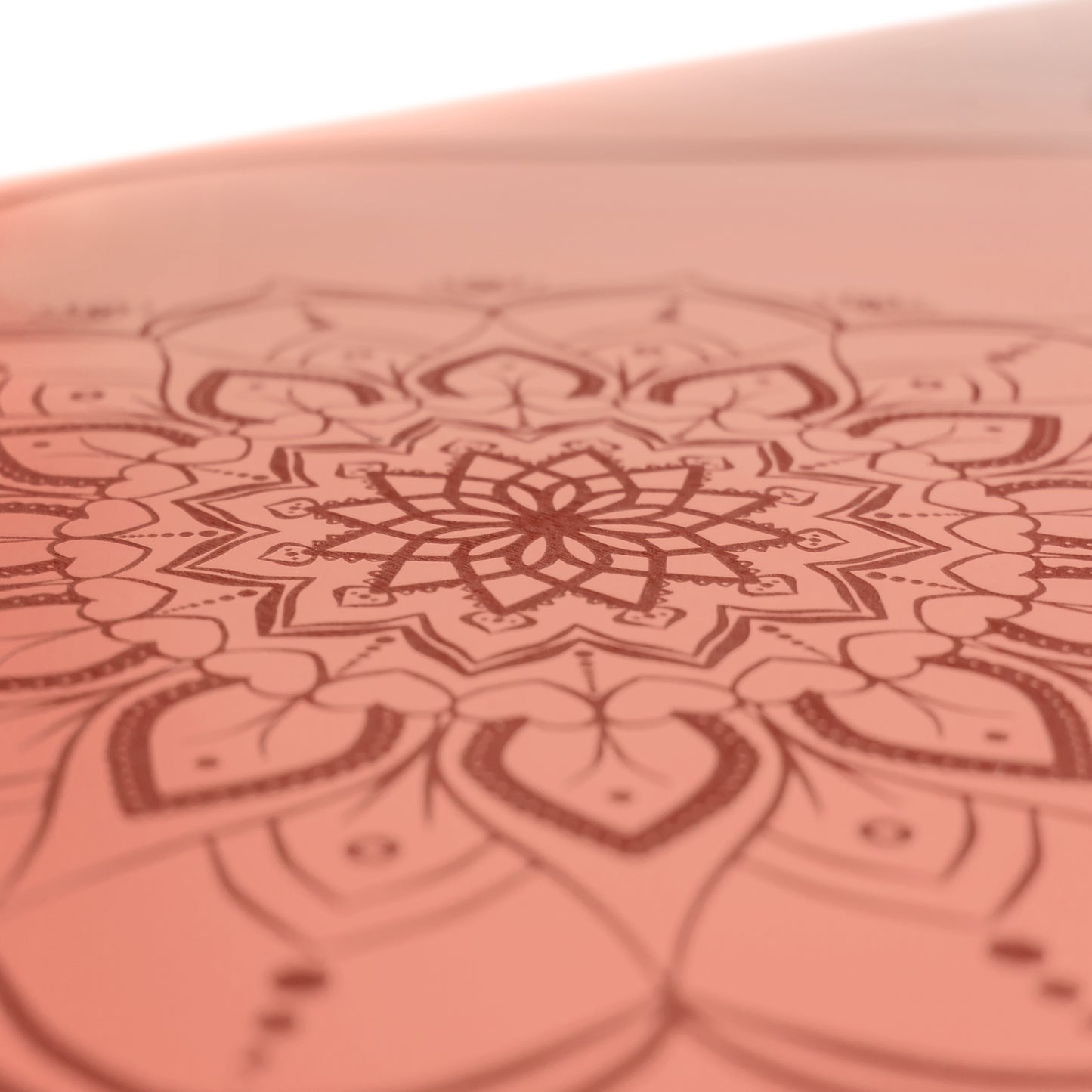 TAPPETINO YOGA ANTISCIVOLO ALBICOCCA MANDALA IN GOMMA NATURALE