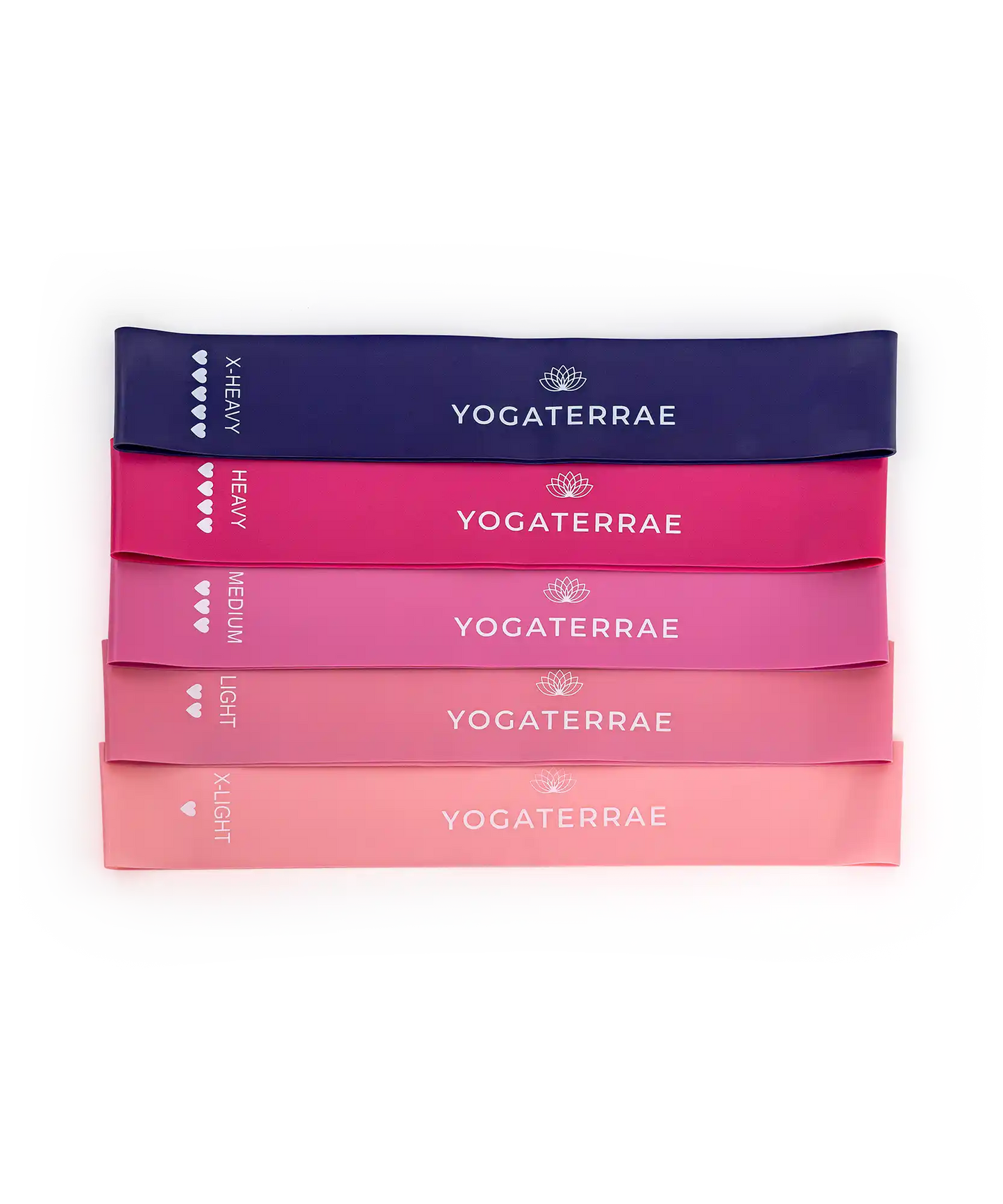 BANDE DI RESISTENZA ELASTICHE - 5 INTENSITÀ - ROSA