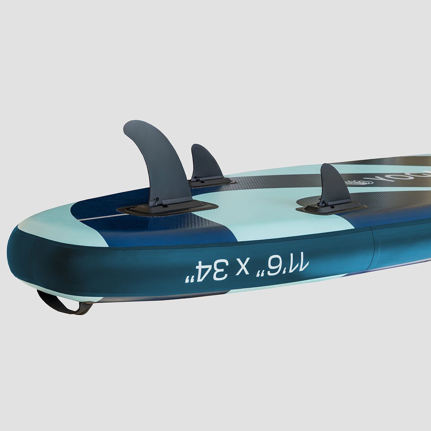 "3 pinne premium per una buona manovrabilità e una planata fluida SUP Yogaterrae 11'6", impugnatura ergonomica, design Wave"