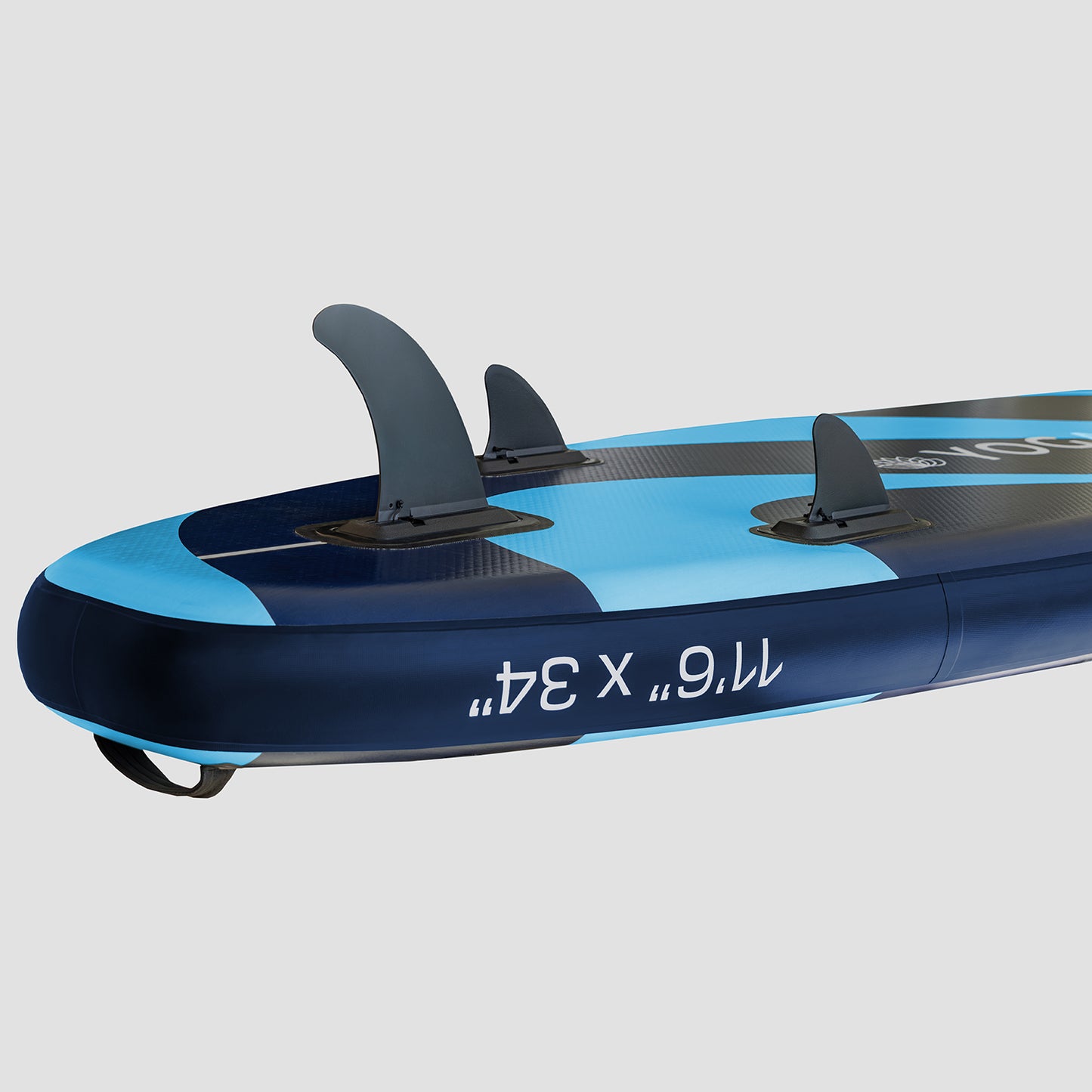 "3 pinne premium per una buona manovrabilità e una planata fluida SUP Yogaterrae 11'6", impugnatura ergonomica, design Wave"