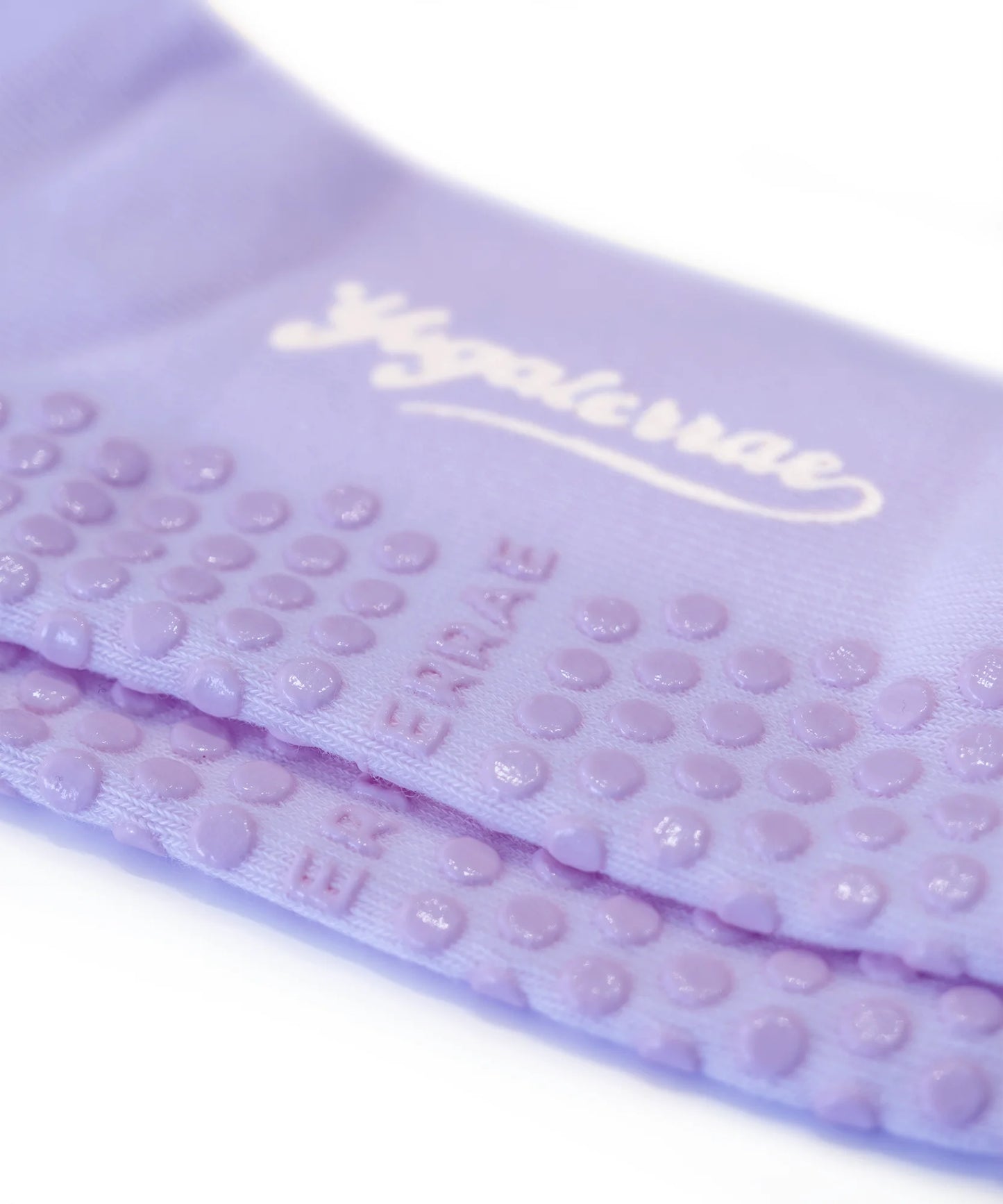 Calzini antiscivolo a righe a contrasto da donna, lavanda