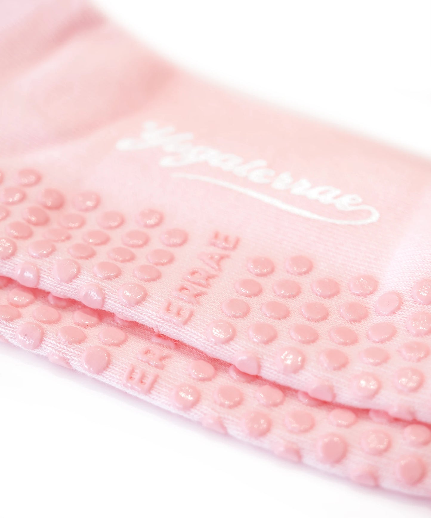 Calzini antiscivolo da donna con strisce a contrasto, rosa