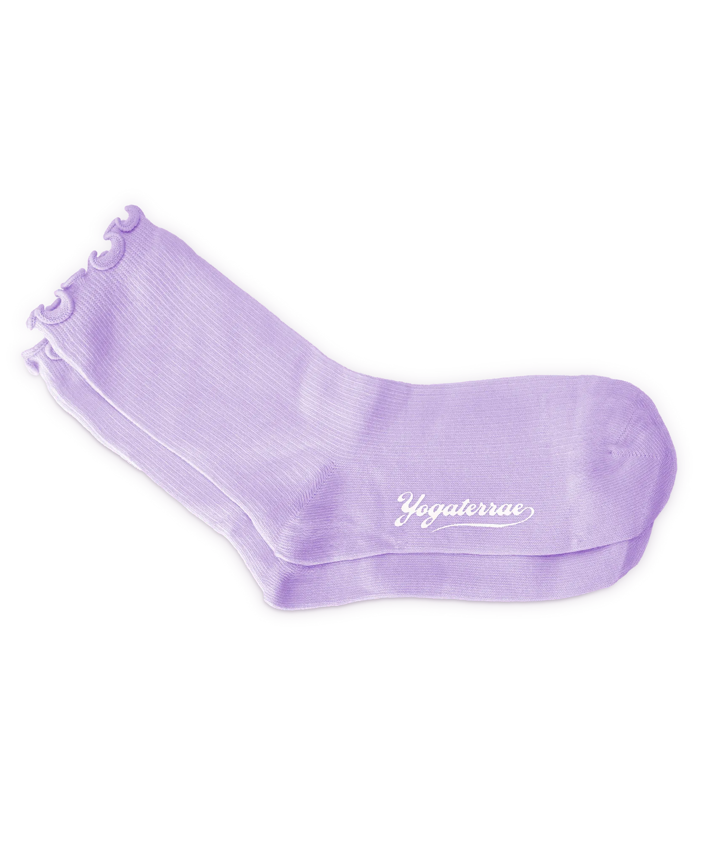 CALZINI DA DONNA CON BORDO ONDULATO, LAVANDA