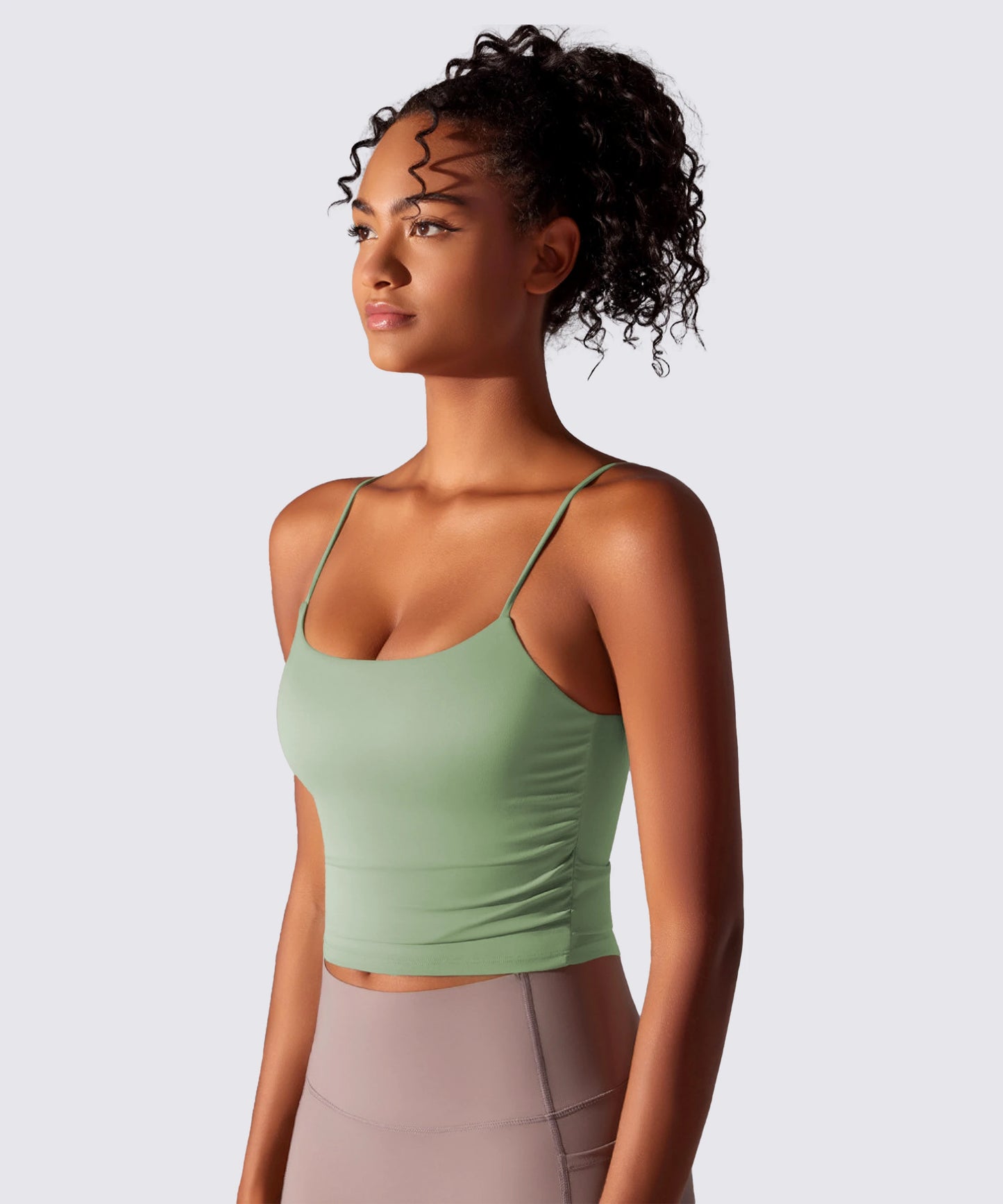 REGGISENO SPORTIVO VERDE PISTACCHIO CON SPALLINE SOTTILI PER SOSTEGNO E COMFORT