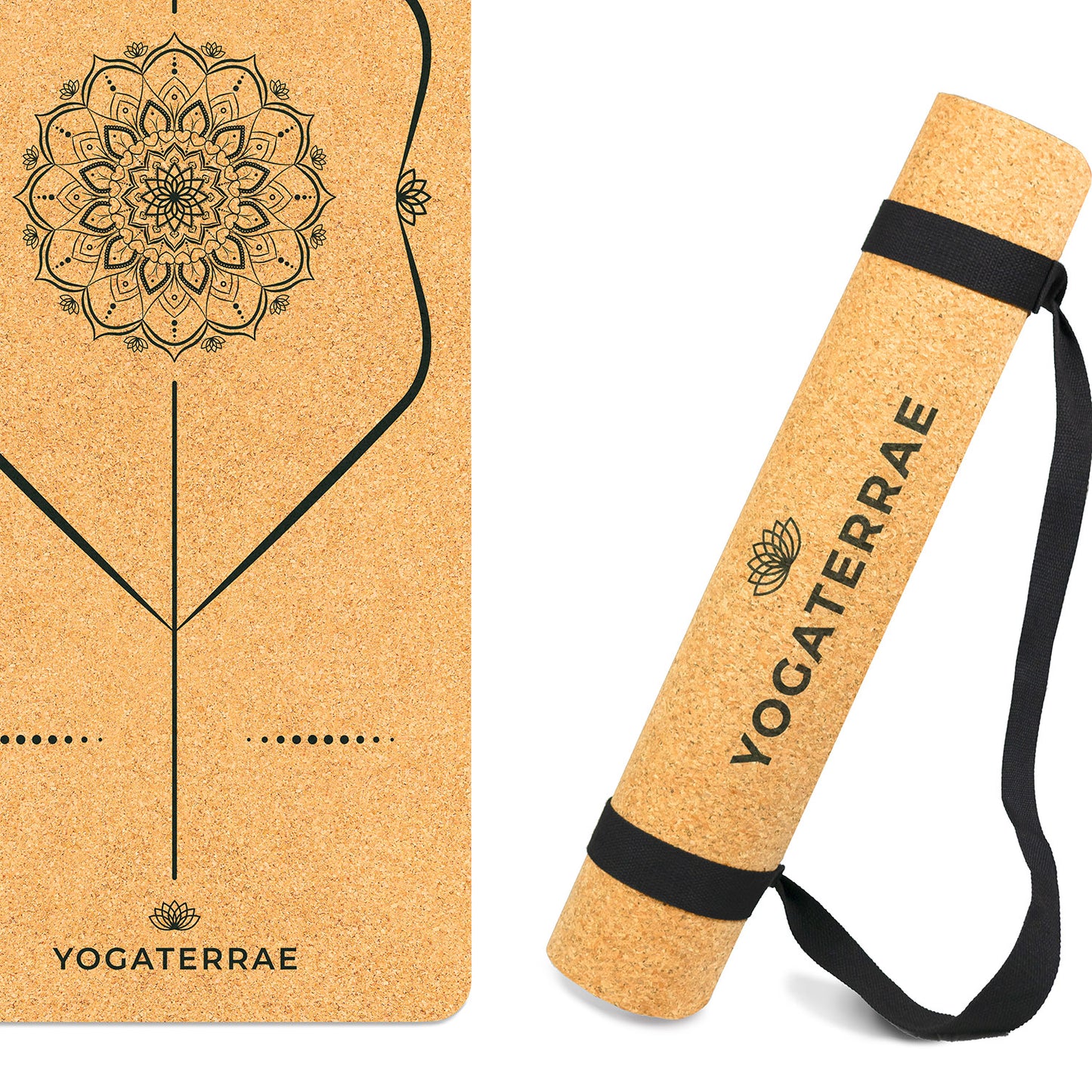 TAPPETINO YOGA IN SUGHERO E GOMMA NATURALE ANTISCIVOLO MANDALA