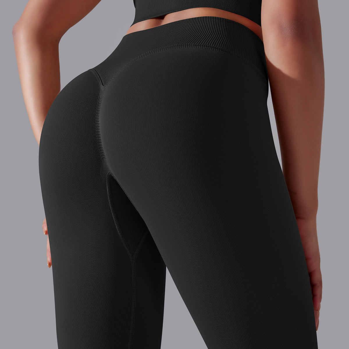LEGGING FEMME NOIR MAINTIEN ET CONFORT POUR YOGA-FITNESS-PILATES
