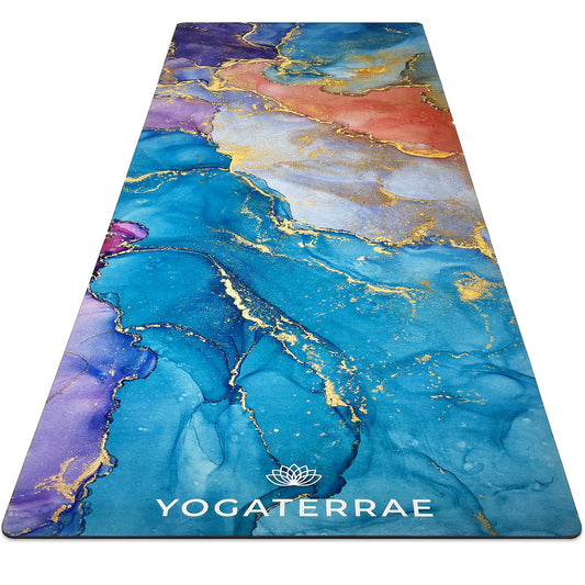 Tapis yoga antidérapant épais écologique TPE bordeaux corail – YOGATERRAE