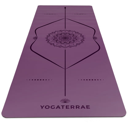 TAPIS DE YOGA MANDALA VIOLET VINTAGE EN PU-CAOUTCHOUC NATUREL (OFFRE RENOUVELÉE)