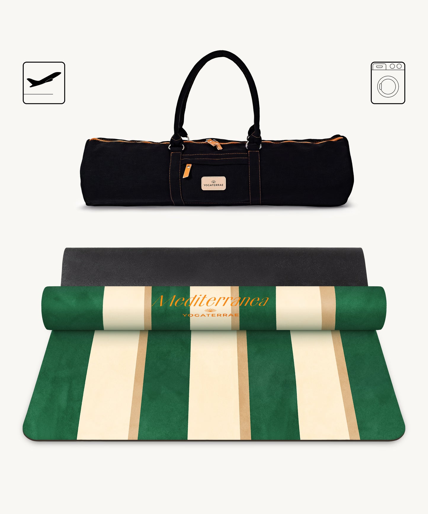 TAPIS DE YOGA VOYAGE 1 MM ANTIDÉRAPANT MICROFIBRE PORTOFINO – MEDITERRANEA AVEC SAC