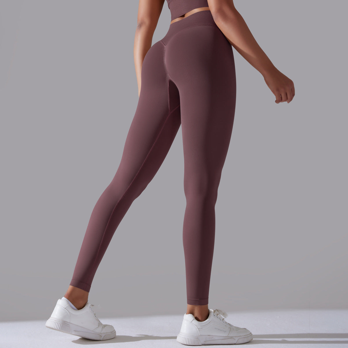 LEGGING FEMME PRUNE MAINTIEN ET CONFORT POUR YOGA-FITNESS-PILATES