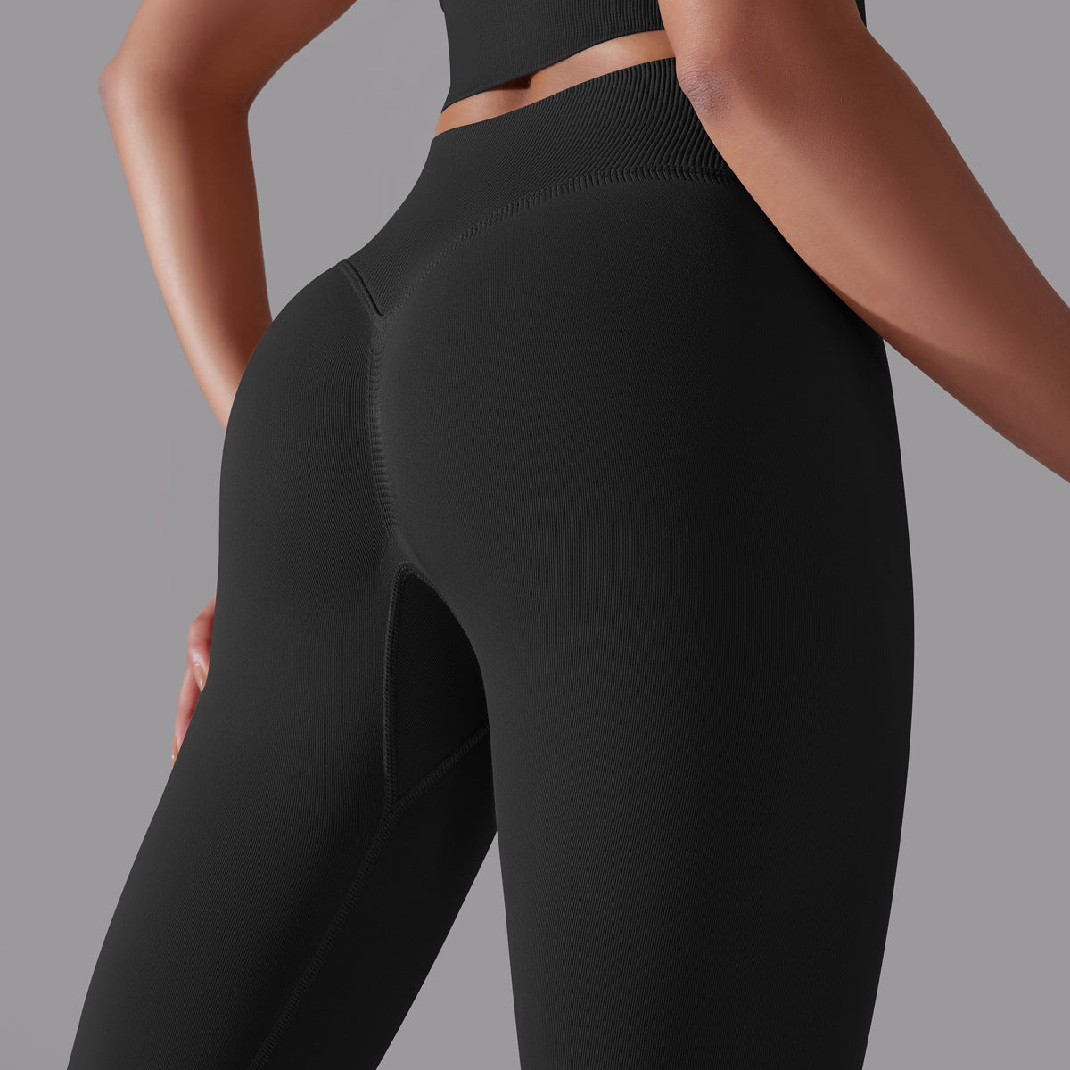 LEGGING FEMME NOIR MAINTIEN ET CONFORT POUR YOGA-FITNESS-PILATES