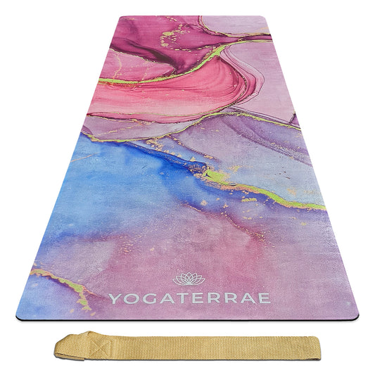 TAPIS DE YOGA SUÉDÉ ET CAOUTCHOUC NATUREL RATNA