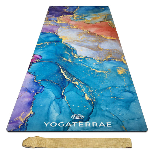 TAPIS DE YOGA SUÉDÉ ET CAOUTCHOUC NATUREL ANANDA