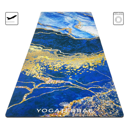 TAPIS DE YOGA SUÉDÉ ET CAOUTCHOUC NATUREL NILA SAMUDRA " VOYAGE " AVEC SAC