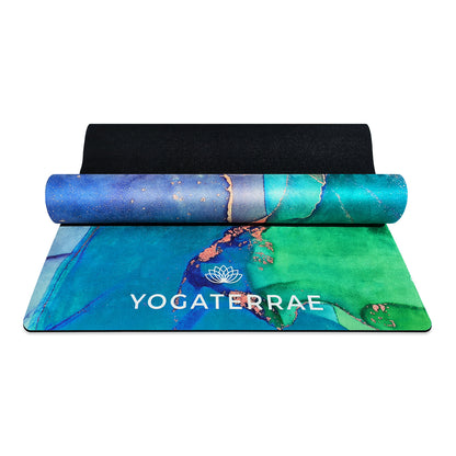 TAPIS DE YOGA SUÉDÉ ET CAOUTCHOUC NATUREL DHYANA