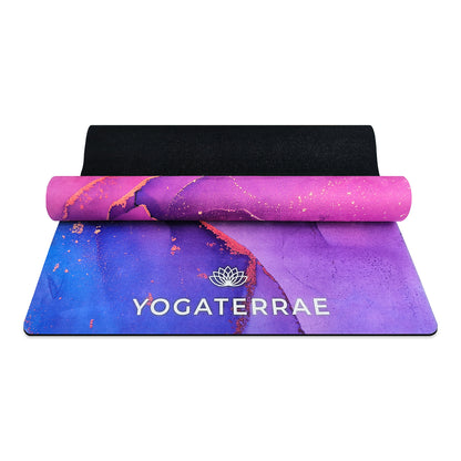 TAPIS DE YOGA SUÉDÉ ET CAOUTCHOUC NATUREL SAMADHI " VOYAGE "