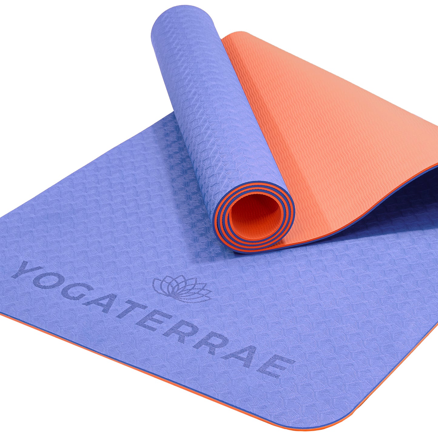 TAPIS DE YOGA STUDIO LAVANDE CORAIL AVEC SAC