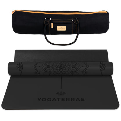 TAPIS DE YOGA MAUNA KEA NOIR AVEC SAC