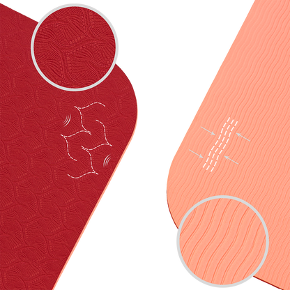 TAPIS DE YOGA TPE STUDIO BORDEAUX CORAIL AVEC SAC