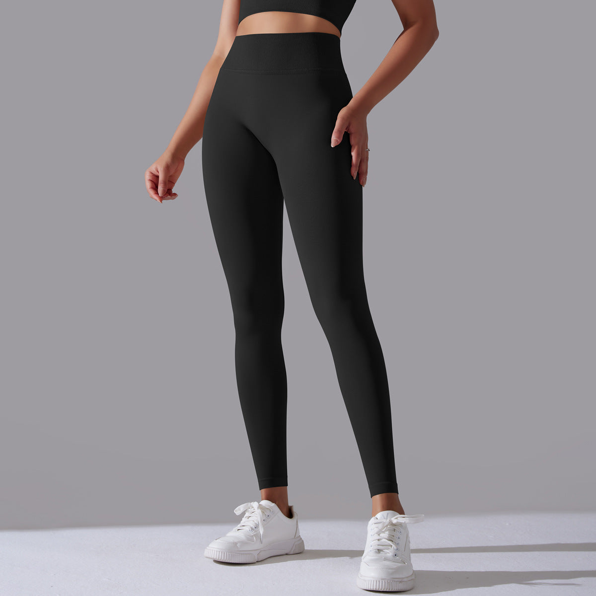LEGGING FEMME NOIR MAINTIEN ET CONFORT POUR YOGA-FITNESS-PILATES